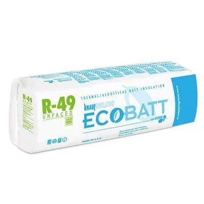 Ecobatt R-49 Unfaced Fiberglass Insulation Batts - All Sizes