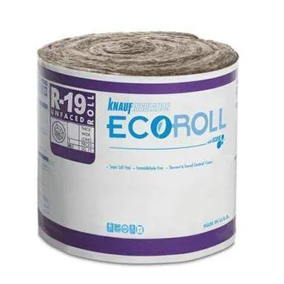 R-19 EcoRoll Unfaced Fiberglass Insulation Roll