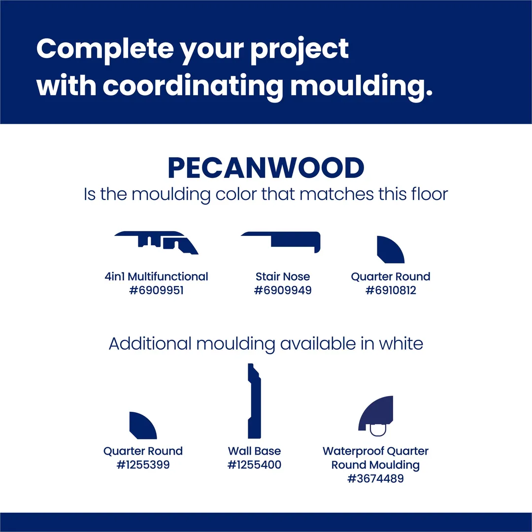 QuickStep Studio + Spill Repel Pecanwood 12-mm T x 7-in W x 48-in L Waterproof Laminate Wood Flooring ( 19.63-sq ft / Carton ), photo 6 of 9