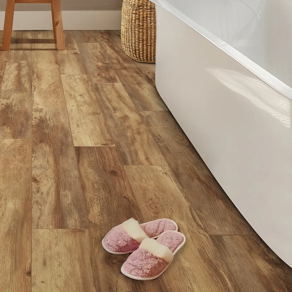 QuickStep Studio + Spill Repel Pecanwood 12-mm T x 7-in W x 48-in L Waterproof Laminate Wood Flooring ( 19.63-sq ft / Carton ), photo 9 of 9