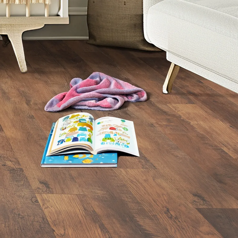 QuickStep Studio + Spill Repel Distressed Oak 12-mm T x 6-in W x 47-1/4-in L Waterproof Laminate Wood Flooring ( 16.12-sq ft / Carton ), photo 9 of 9