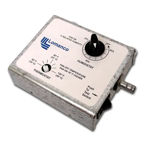 2000TH Lomancool Roof Mount Power Vent with Thermostat 20 × 23 in