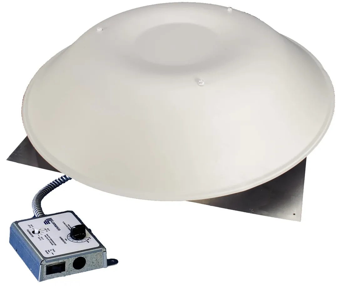 Lomanco 2000TH Lomancool Roof Mount Power Vent with Thermostat 20 in. x 23 in., Multiple Colors, photo 2 of 5