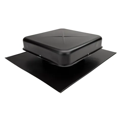 600 Pan Style Static Roof Vent, 9-1/2 in., Black