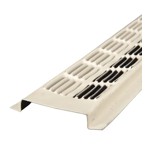 105 Aluminum Continuous Soffit Vent, White, 2-3/4 in × 8 ft