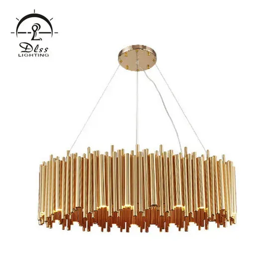 DLSS Lighting Light Luxury Decortive Design for Dining Room Stainless Steel Chandelier Lamp with G9 LED, in a room, photo 5 of 5