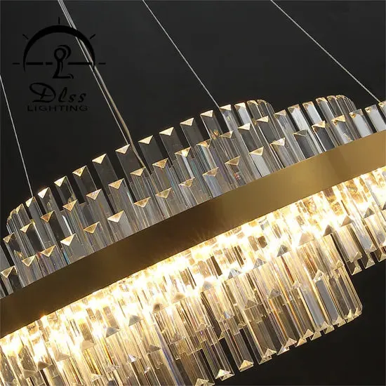 DLSS Lighting Co., Ltd Luxry Indoor Pendant Light Crystal Chandelier Lighting Living Room Dining Room Modern Lamp, in a room, photo 4 of 6