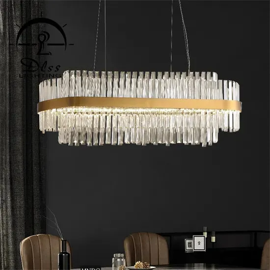 DLSS Lighting Co., Ltd Luxry Indoor Pendant Light Crystal Chandelier Lighting Living Room Dining Room Modern Lamp, in a room, photo 3 of 6