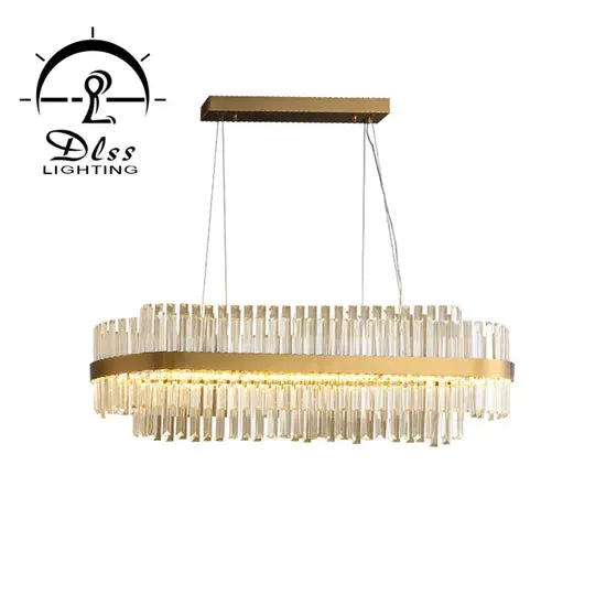 DLSS Lighting Co., Ltd Luxry Indoor Pendant Light Crystal Chandelier Lighting Living Room Dining Room Modern Lamp, in a room, photo 5 of 6