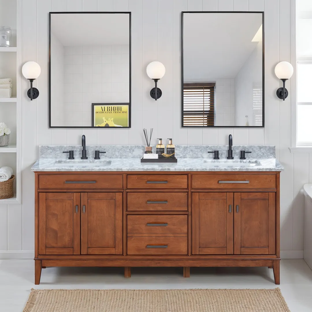 Avanity Madison 72-in Tobacco Bathroom Vanity Cabinet, photo 6 of 10