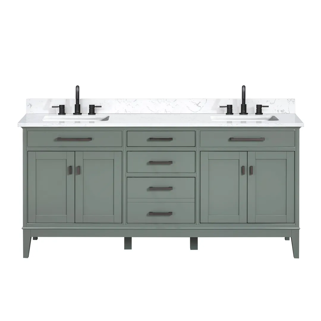 Avanity Madison 72-in White Bathroom Vanity Cabinet, photo 5 of 12