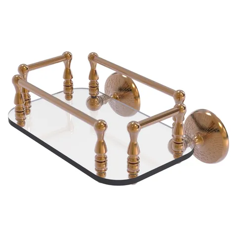 Monte Carlo Collection Wall Mounted Glass Guest Towel Tray in Venetian Bronze