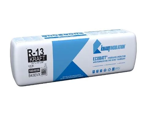 R-13 EcoBatt Kraft Faced Fiberglass Insulation Batt