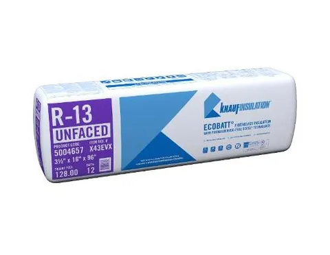 R-13 EcoBatt Unfaced Fiberglass Insulation Batt