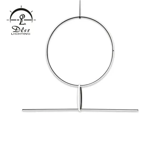 DLSS Lighting Metal Circle Acrylic Pendant Light LED Lighting Simple Lamp Modern Chandelier, photo 4 of 6