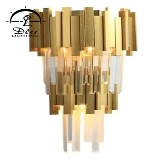 DLSS Lighting Co.,Ltd Modern American Euroueap Home Decoration Luxury Crystal Brass Copper Iron Metal Hanging Pendant Lights Chandelier, photo 3 of 6