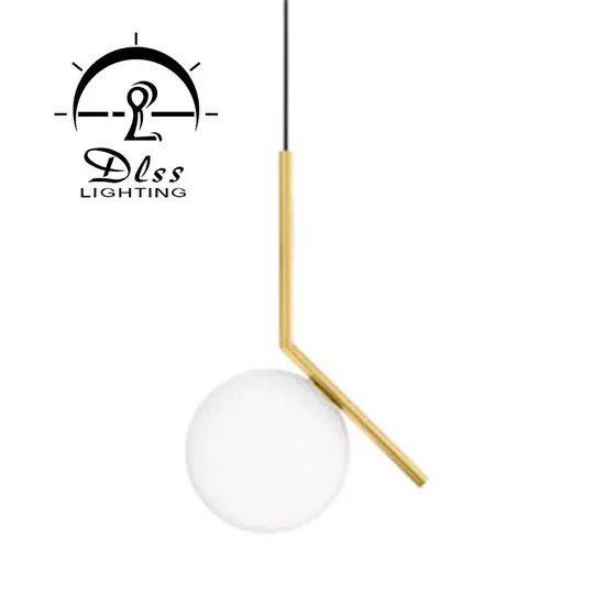 DLSS Lighting Modern Brass and White Glass Ball Hotel Project Pendant Lamp/Chandelier, photo 5 of 6