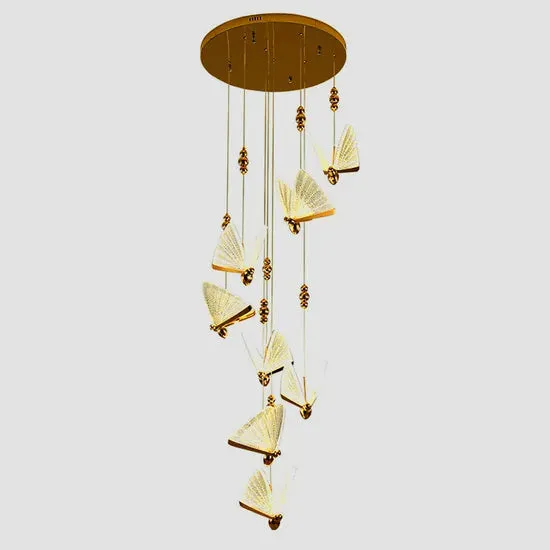 DLSS Lighting DLSSLIGHTING Modern Decoration Butterfly Design Hotel Lamp Living Hanging LED Chandeliers Pendant Lights, photo 6 of 6