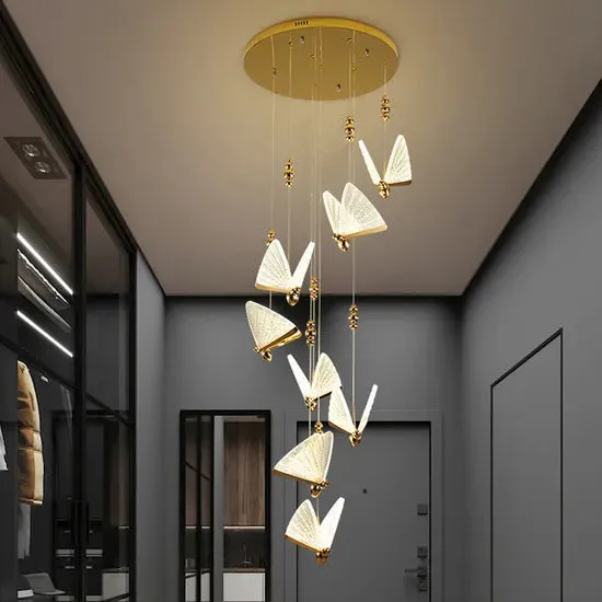 DLSS Lighting DLSSLIGHTING Modern Decoration Butterfly Design Hotel Lamp Living Hanging LED Chandeliers Pendant Lights, photo 5 of 6