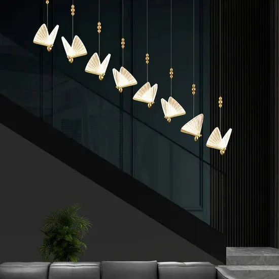 DLSS Lighting DLSSLIGHTING Modern Decoration Butterfly Design Hotel Lamp Living Hanging LED Chandeliers Pendant Lights, photo 2 of 6