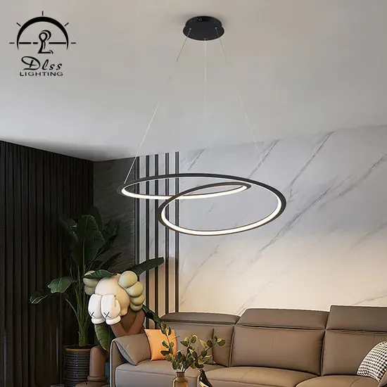 DLSS Lighting Co., Ltd. Modern Interior Pendant Lamp Home Decor Lighting Minimalist Style LED Chandelier, in a room, photo 3 of 6