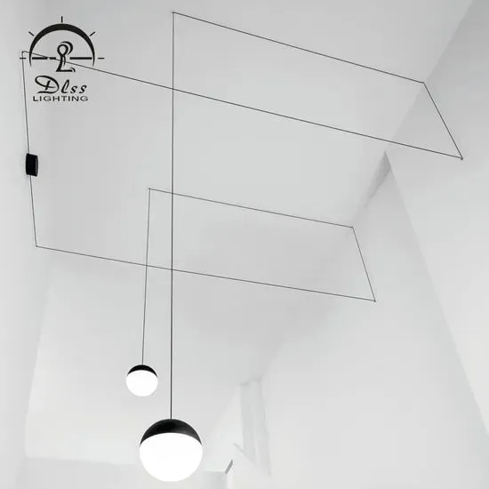 DLSS Lighting Modern Island Chandeliers Aluminum Acrylic Black E27 Pendant Lights, photo 5 of 6