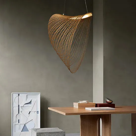 DLSS Lighting Modern Wood LED Light Home Decoration Chandelier Lighting Suspension Pendant Lamp, photo 3 of 6