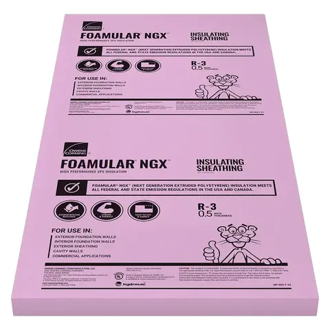 FOAMULAR Foam Boar Square Edge NXG 0.5 × 48 × 96 in