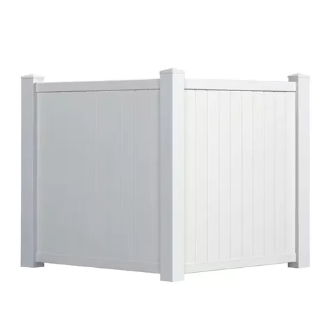 Somerset 5 × 4 ft White Vinyl Privacy Corner Accent Fence Panel