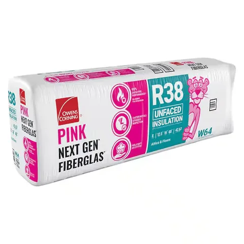 R-38 Unfaced Fiberglass Insulation Batts (All Sizes)