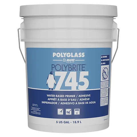PolyBrite 745 Water-Based Primer/Adhesive Electric Blue 4.75 gal