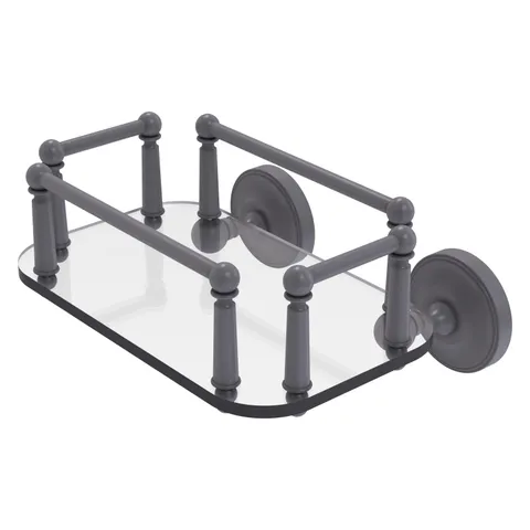 Prestige Regal Collection Wall Mounted Glass Guest Towel Tray in Satin Nickel