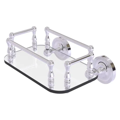 Prestige Regal Collection Wall Mounted Glass Guest Towel Tray in Antique Copper