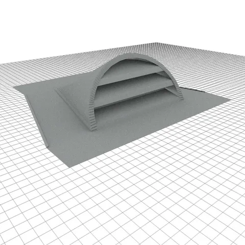 Zincalume Dormer Vent, 9 × 18 in, 26 Gauge Steel, Mill Finish