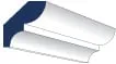 PVC Bed Moulding AZM-75 9/16 in × 1-3/4 in × 16 ft