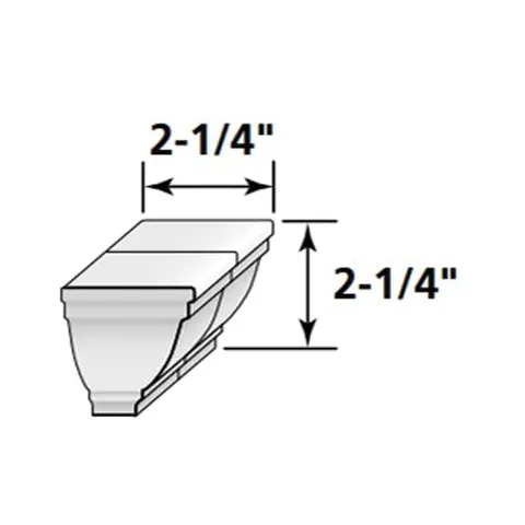 Vinyl Carpentry Crown Moulding Cap Colonial White