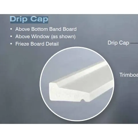Vinyl Drip Cap Colonial White