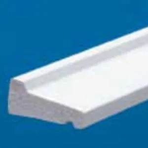 Restoration Millwork PVC Drip Cap Natural White 11/16 in × 1-5/8 in × 16 ft