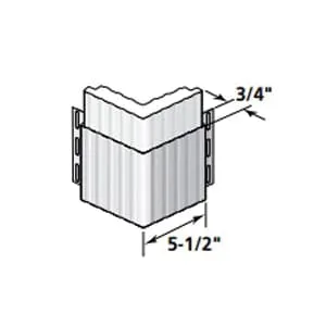 Vinyl Fluted Insulated SuperCorner Colonial White