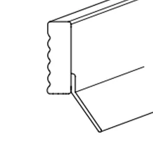 Restoration Millwork PVC Garage Door Stop 7/16 in × 1-15/16 in × 16 ft