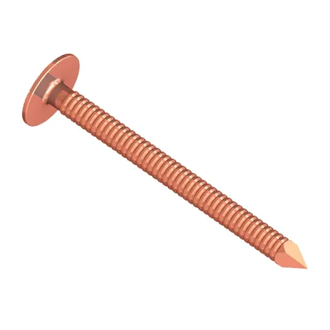 Copper Roofing Nails, 1-1/2 in. to 3 in., Ring Barb Shank