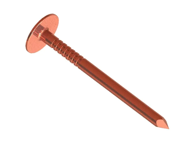 Clendenin Brothers Copper Roofing Nails, 1-1/2 in. to 3 in., Ring Barb Shank, photo 2 of 2