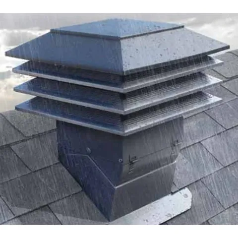 WeatherPro 75 Static Roof Vent, 75 sq. in. NFVA, Black Polypropylene