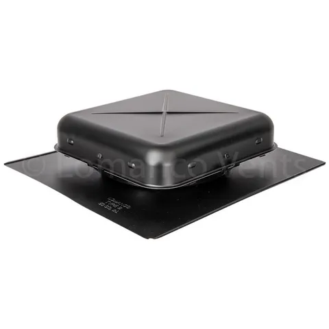 550 Pro Static Roof Vent, 50 sq. in. NFA, Black, Aluminum