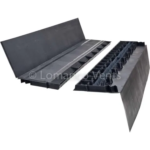 OW-4 Omni-Wall Shingle Over Wall Vent, Black, 4 ft Section
