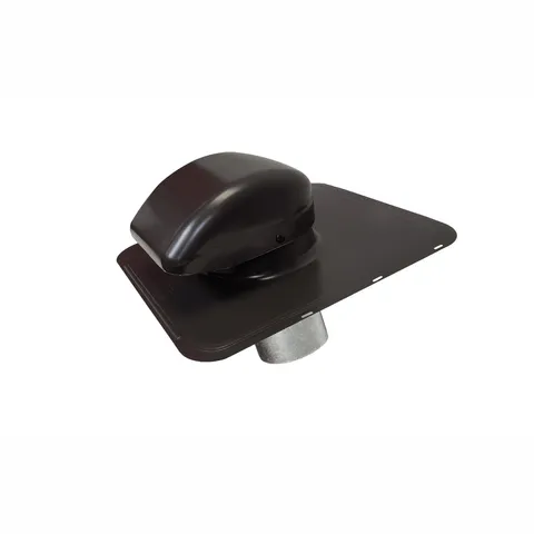 Bath & Dryer Vent Cap 3 in. & 4 in. Matte Black Galvanized Steel