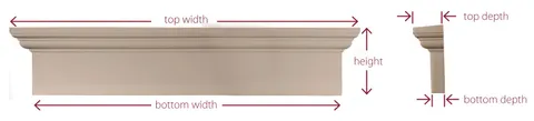 Mid-America Standard Header Flat Panel 117 Bright White 6 × 37-5/8 in