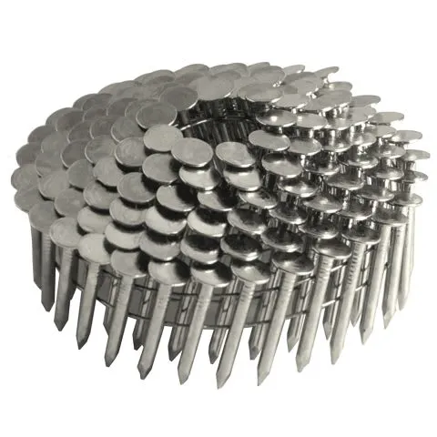 304 Stainless Steel Coil Nails, Mill Finish, 2 in., 3,600-Count Box