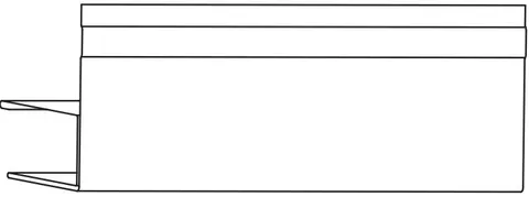 Aluminum F-Channel 30 White 1/2 in × 12 ft .019