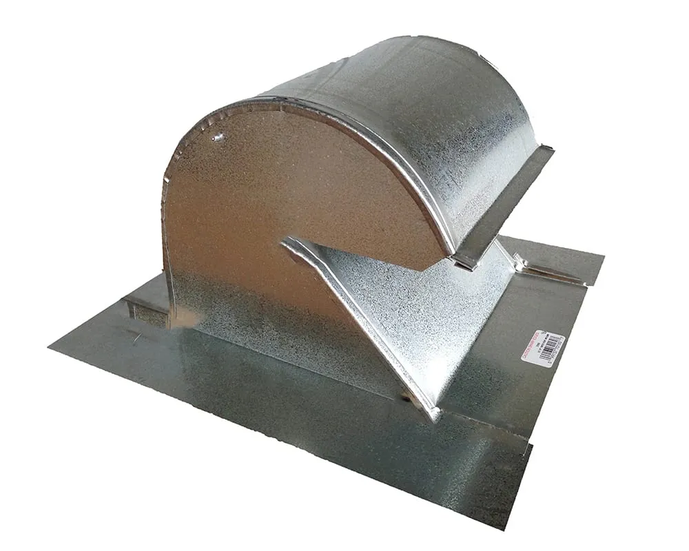 Semco Galvanized Gooseneck Vent with Damper – 4 in. and 10 in., 26 ga, Black/Brown/White, photo 2 of 4
